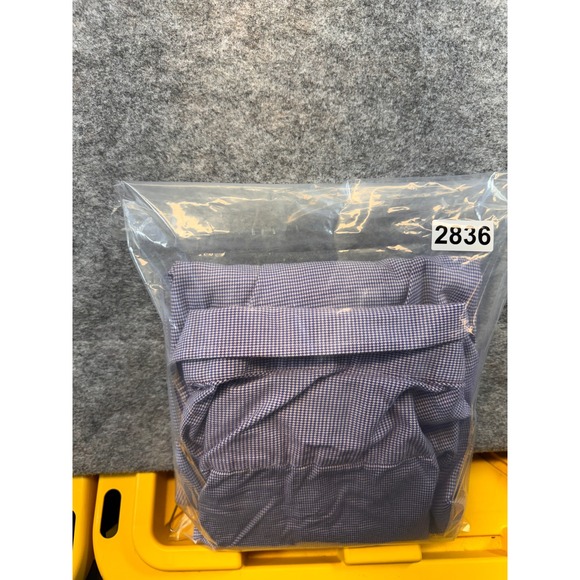 Ben Sherman Tailoring Mens XL Blue Red Micro Houndstooth Stretch Button  Shirt - Picture 7 of 7